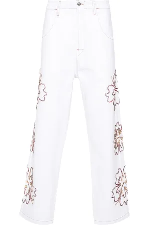 Bluemarble Lockere Jeans mit Blumenmotiven