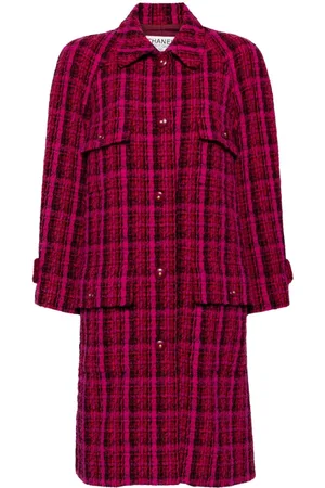 CHANEL 1995 Tweed-Mantel mit Raglanärmeln