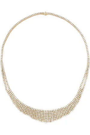 Anita 18kt Selene Gelbgoldhalskette mit Diamanten