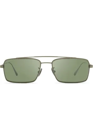 Omega Eckige Sonnenbrille mit Gravur