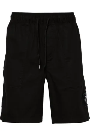 Calvin Klein Twill-Bermudas mit Logo-Patch