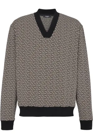 Balmain Mini Sweatshirt aus Monogramm-Jacquard
