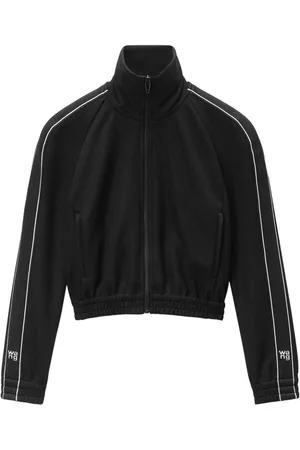 Alexander Wang Cropped-Sportjacke mit Logo-Streifen