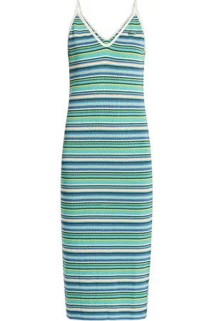 Lacoste Gestreiftes Midikleid