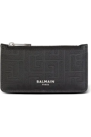 Balmain Kartenetui mit Monogramm-Prägung