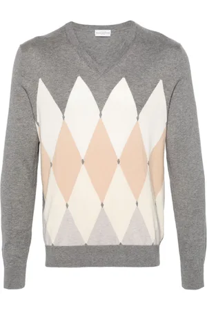 BALLANTYNE Pullover mit Argyle-Intarsienmuster