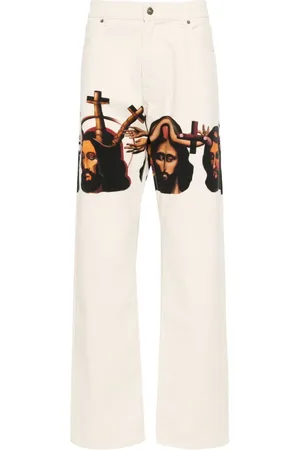 424 FAIRFAX Baggy-Jeans mit grafischem Print