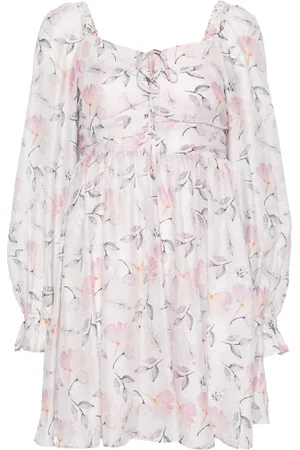 B+AB Midikleid mit Blumen-Print