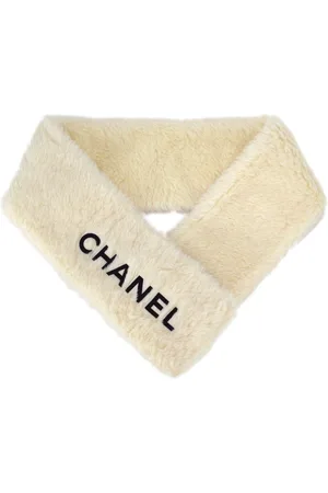 CHANEL 1990-2000s Schal mit Logo-Stickerei