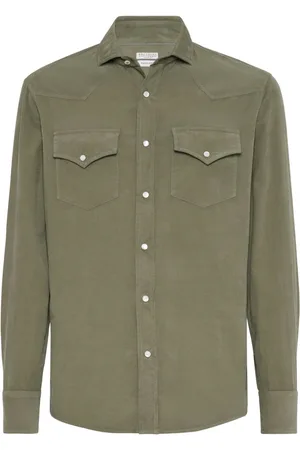 Brunello Cucinelli Klassisches Jeanshemd