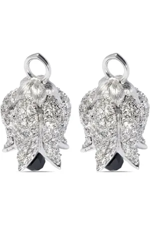ANNOUSHKA 18kt Tulips Weißgoldohrring mit Diamanten