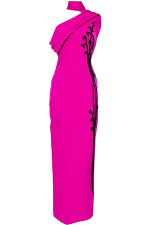Saiid Kobeisy One-Shoulder-Abendkleid mit Perlendetail