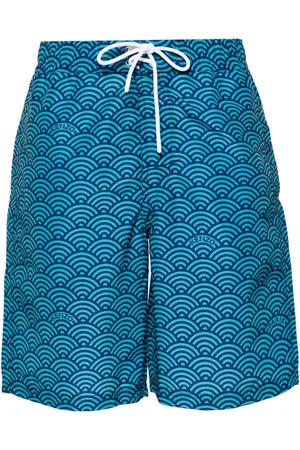 Kenzo Badeshorts mit Seigaiha-Print