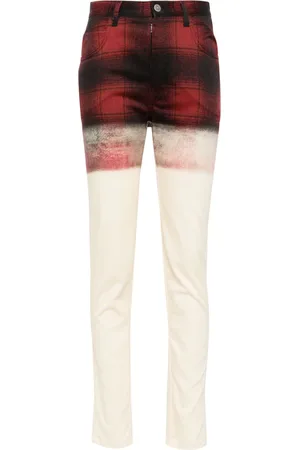 Maison Margiela Karierte Skinny-Jeans