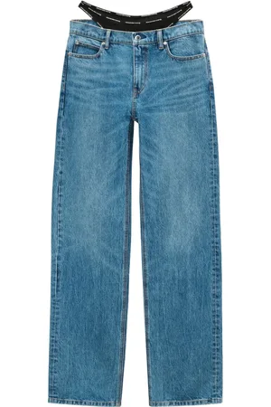 Alexander Wang Gerade Jeans mit Logo-Bund