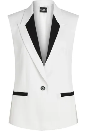 Karl Lagerfeld Weste mit Kontrastrevers