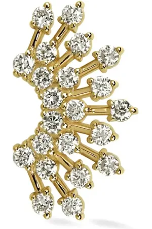 Lark & Berry 14kt Sun Rays Tiara Gelbgoldohrstecker mit Diamanten