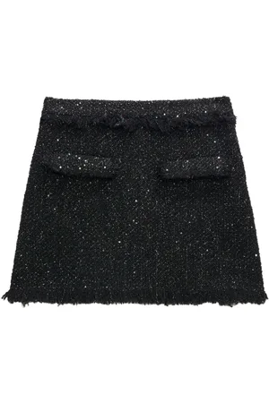 Msgm Ausgefranster Bouclé-Minirock