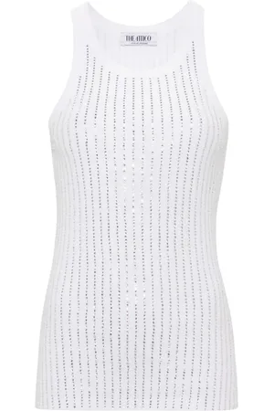 The Attico Trägershirt mit Strassverzierung