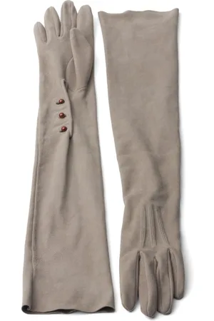 Prada Lange Handschuhe aus Wildleder