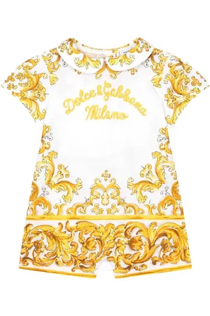 Dolce & Gabbana Strampler mit Majolica-Print