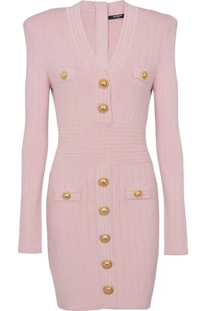 Balmain Kleid mit Zierknöpfen