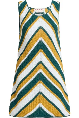 Marni Gestreiftes Strick-Minikleid