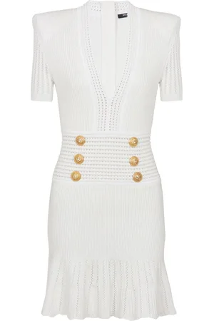 Balmain Kleid mit Zierknöpfen