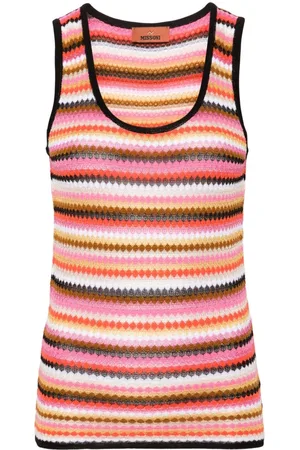 Missoni Geripptes Stricktop mit Streifen
