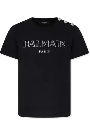 Balmain T-Shirt aus Bio-Baumwolle mit Logo-Print