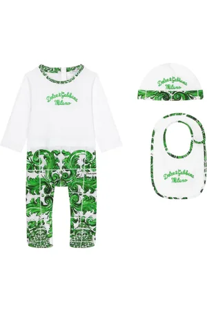 Dolce & Gabbana Strampler mit Majolica-Print (3er-Set)