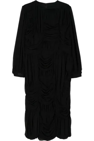 Comme des Garçons Drapiertes Midikleid