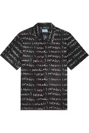 3PARADIS Popeline-Hemd mit Logo-Print