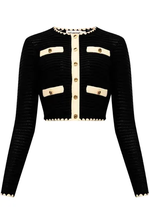 Self-Portrait Langer Cropped-Cardigan