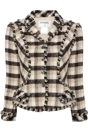 CHANEL 2006 einreihiger Tweed-Blazer