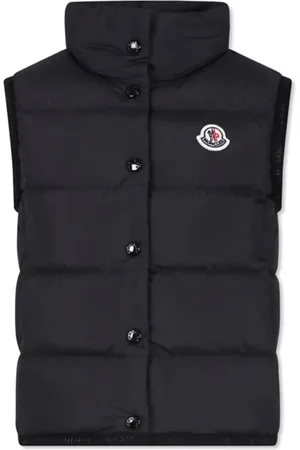 Moncler Gefütterte Weste mit Logo-Patch