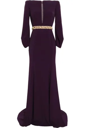Jenny Packham Layla Krepp-Abendkleid mit Kristallverzierung
