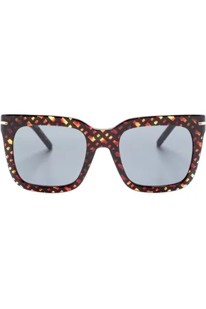HUGO BOSS Eckige Sonnenbrille mit Monogrammmuster