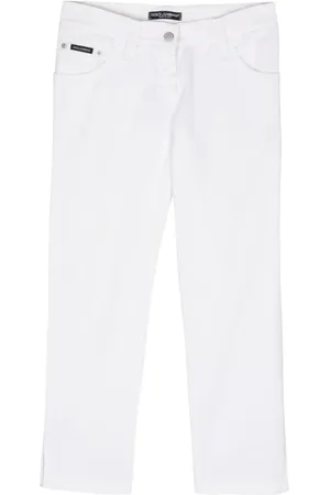 Dolce & Gabbana 2000s Cropped-Jeans mit Kristall-Logo