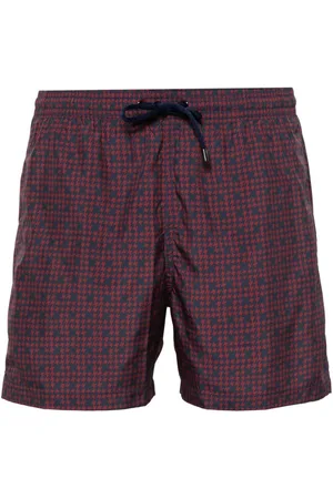 CANALI Badeshorts mit Hahnentrittmuster