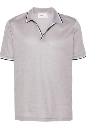 D4.0 Poloshirt mit gestreiften Rändern