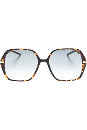HUGO BOSS Eckige Sonnenbrille in Schildpattoptik