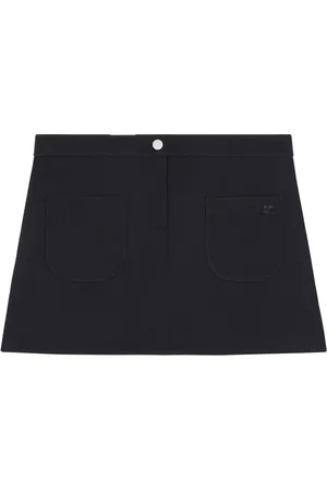 Courrèges Twill-Minirock mit Logo-Applikation