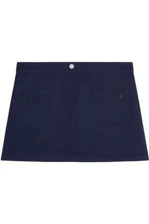 Courrèges Minirock mit Logo-Applikation