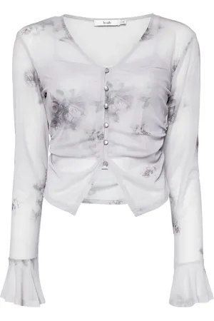 B+AB Tüll-Cardigan mit blumigem Print