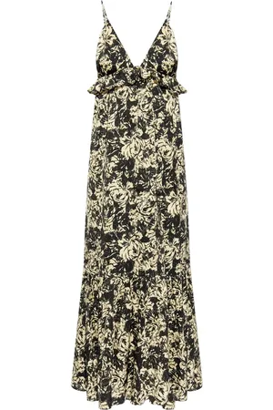 Ganni Maxikleid mit Blumen-Print