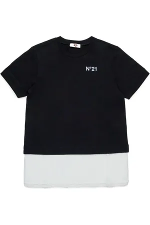 Nº21 T-Shirt in Colour-Block-Optik