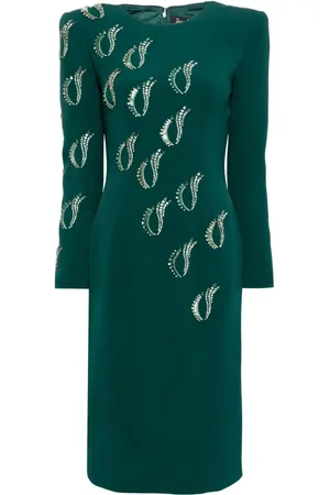 Jenny Packham Mittellanges Jealous Kreppkleid