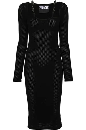 VERSACE Midikleid mit barocken Schnallen