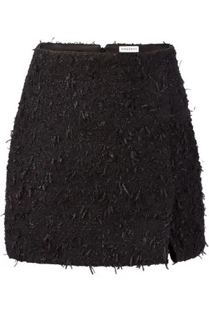 Nina Ricci Ausgefranster Tweed-Minirock
